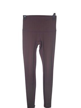 Lululemon High-Rise Brown Full-Length Leggings Womens Size S Stretchy Activewear